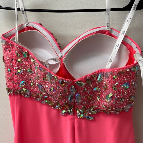 GIGI Pink Prom Dress Size 4 - Picture 6 of 8